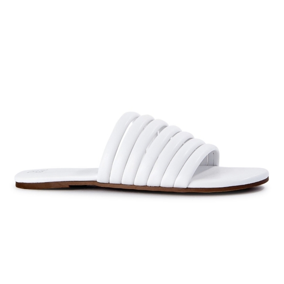 Time and Tru Women's White Multi-Band Slide Sandals NWT - Picture 4 of 5